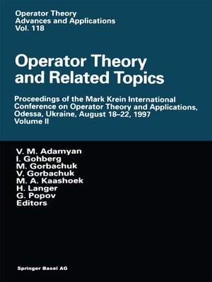cover image of Operator Theory and Related Topics